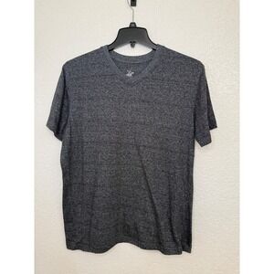 Beverly Hills Polo Club Mens V Neck T Shirt Heather Charcoal Gray Size L